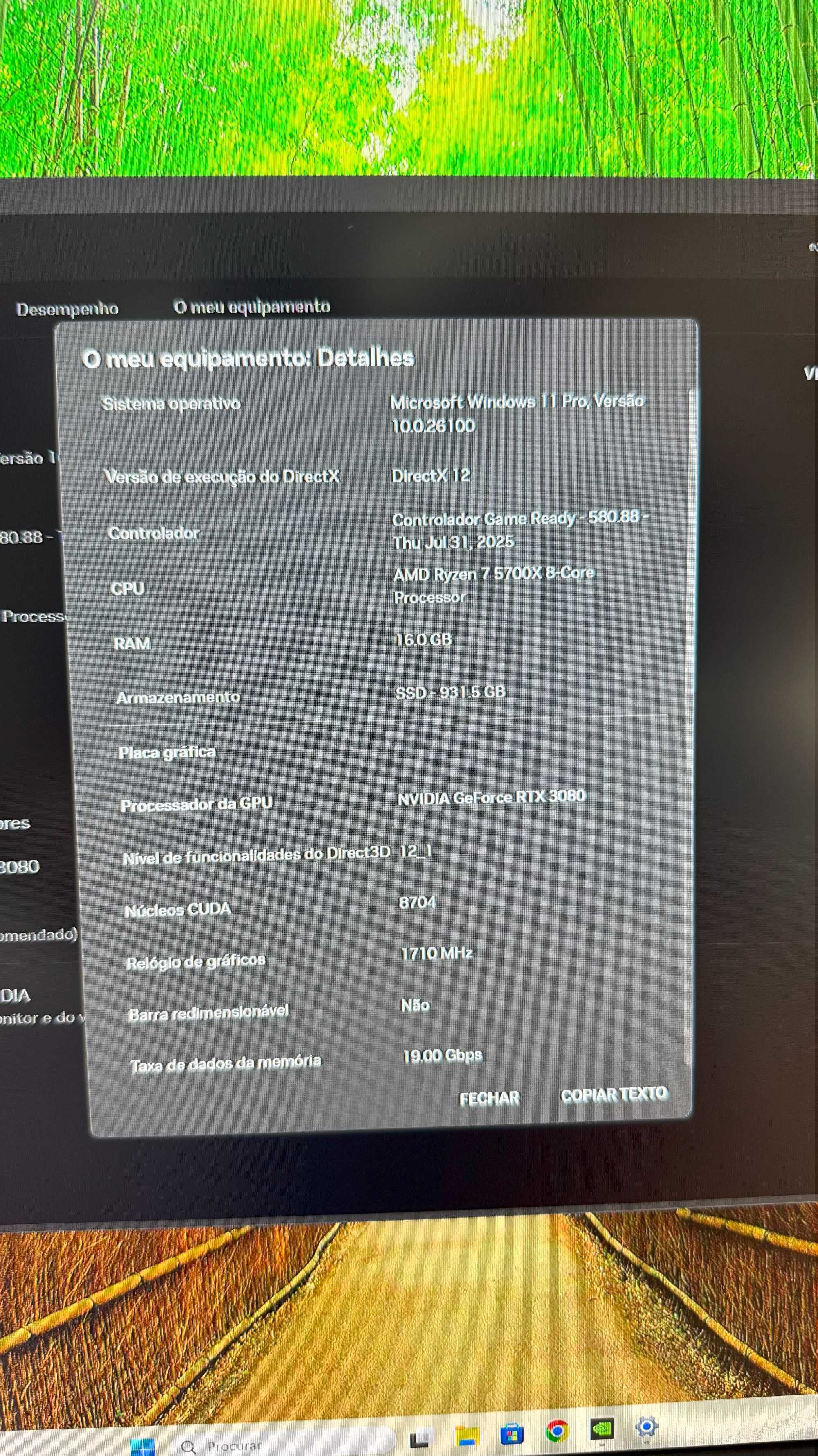 Computador Ryzen 7 5700x Rtx 3080