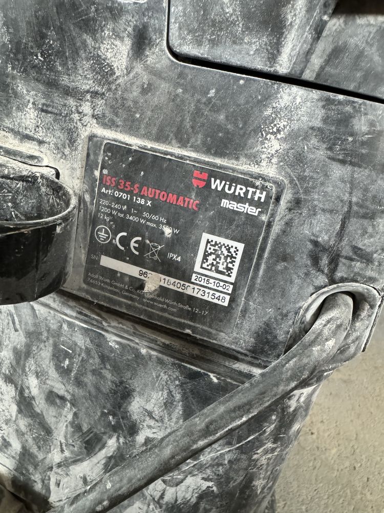 Odkurzacz przemysłowy Wurth z otrząsaczem