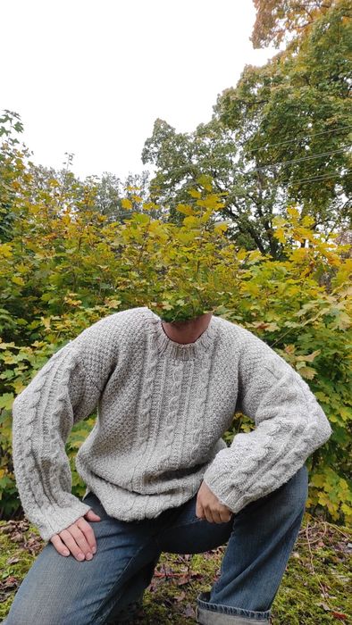 Sweter wełniany 100% wełna  b ciepły r Xl