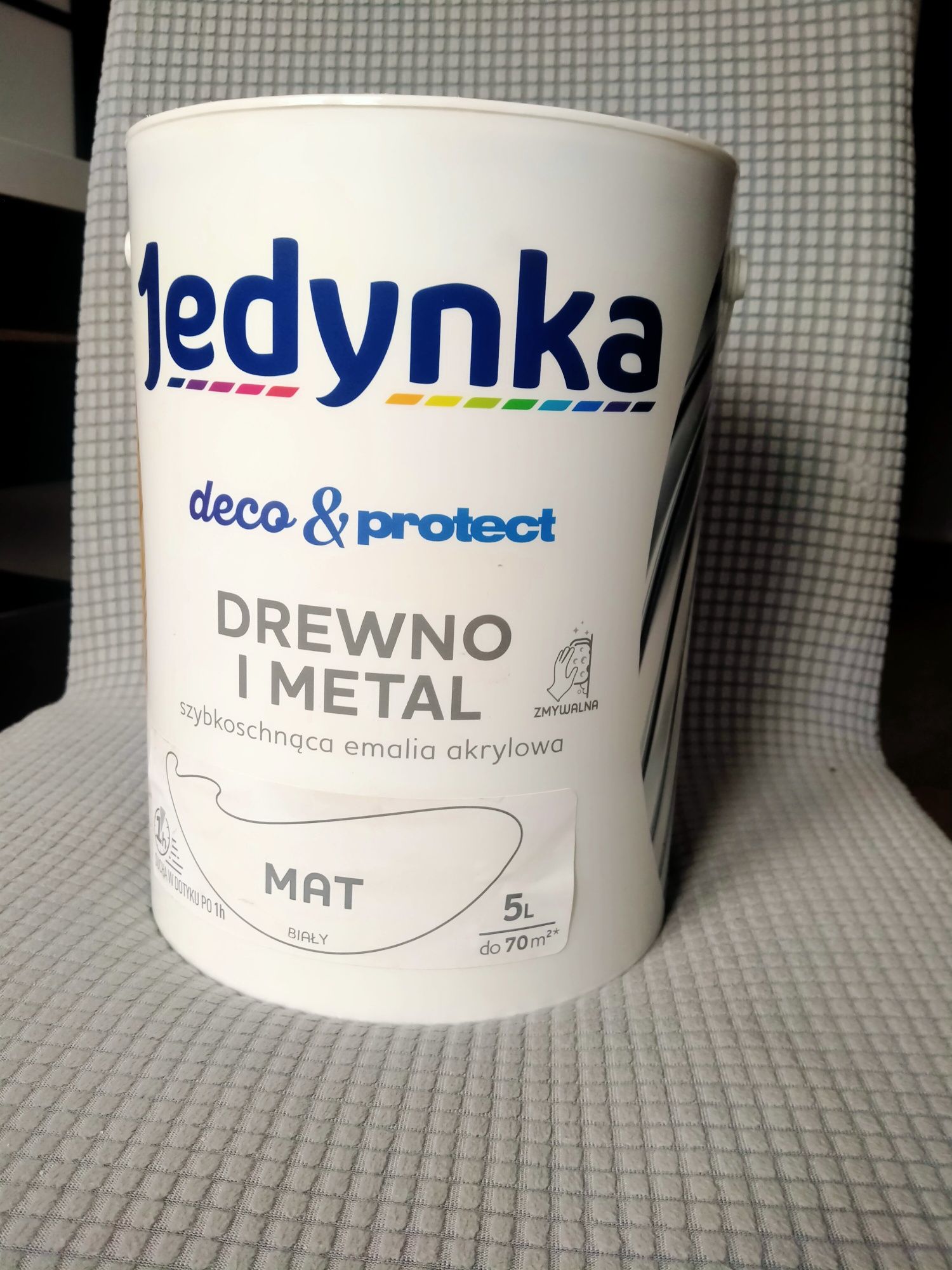 Farba biała do drewna i metalu 5l