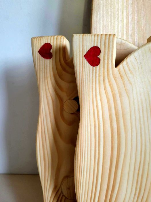 TACA z drewna KORYTO z serduszkiem na Walentynki od Lokalnego Stolarza