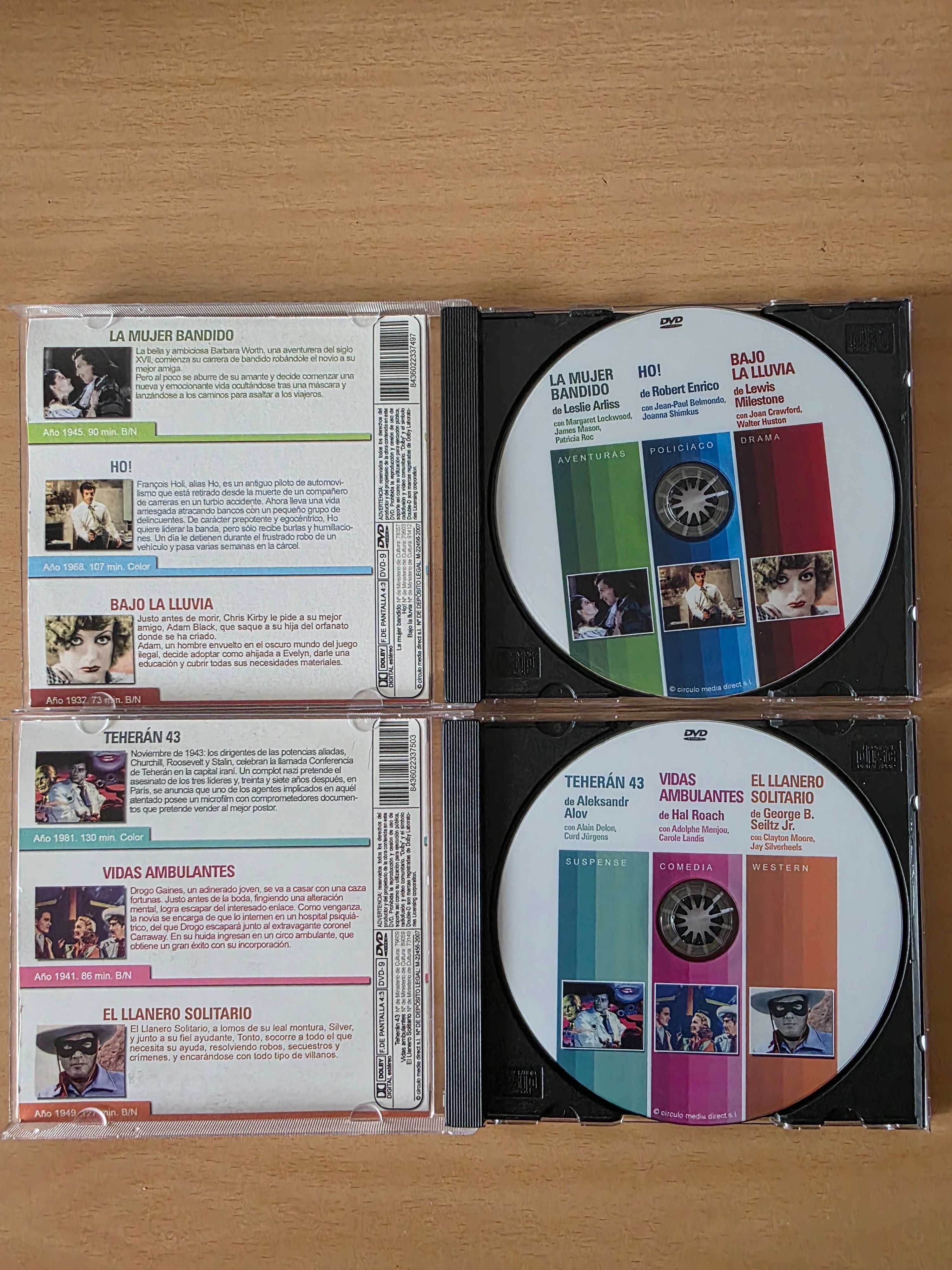 4 DVDs com filmes antigos
