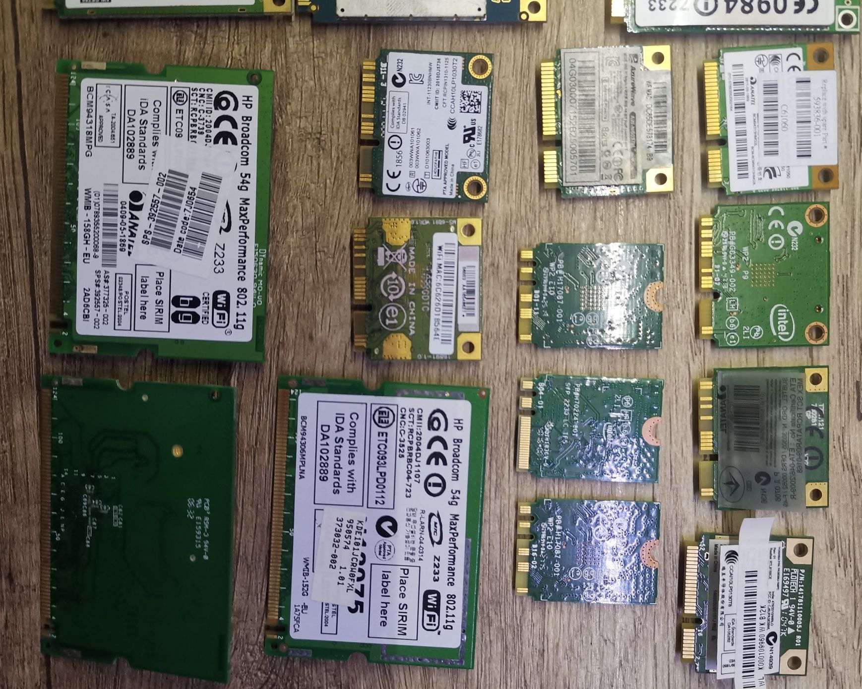 Karty sieciowe i nie tylko do laptopów. Sprawne cena za całość 60