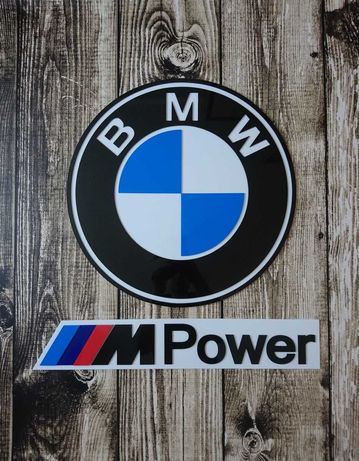 Logo szyld emblemat BMW M Power do garażu pokoju na ścianę