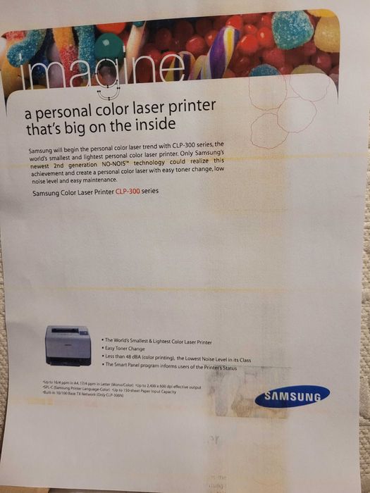 Drukarka kolorowa laserowa SAMSUNG CLP-300 + zapas tonerów