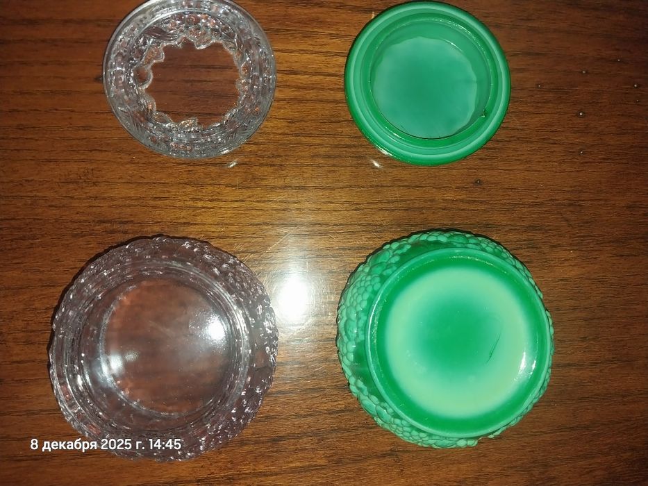 Шкатулка Богемия малахитовое и аметистовое стекло