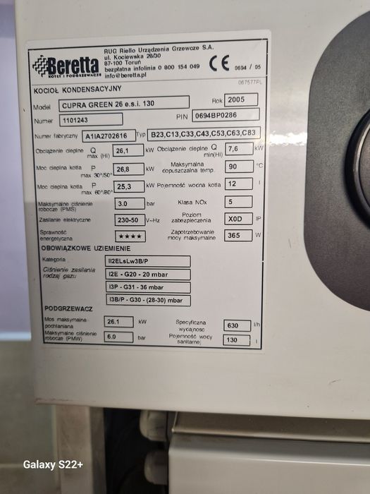Super okazja cenowa Kocioł kondensacyjny na gaz Beretta