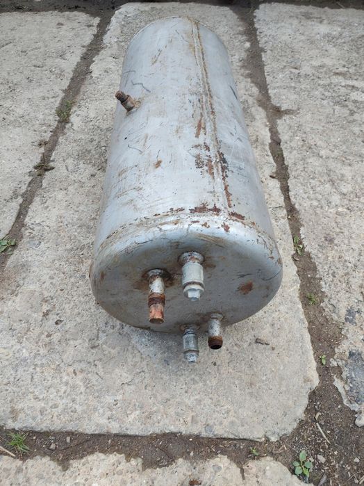 Stary bojler zbiornik na wode piaskarka pług kompresor 110x46 cm DIY
