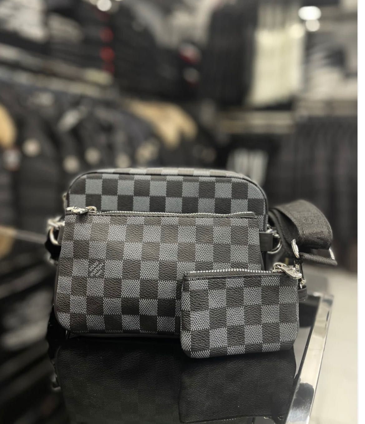 Saszetki męski listonoszka Louis Vuitton, Gucci monogram LV Premium