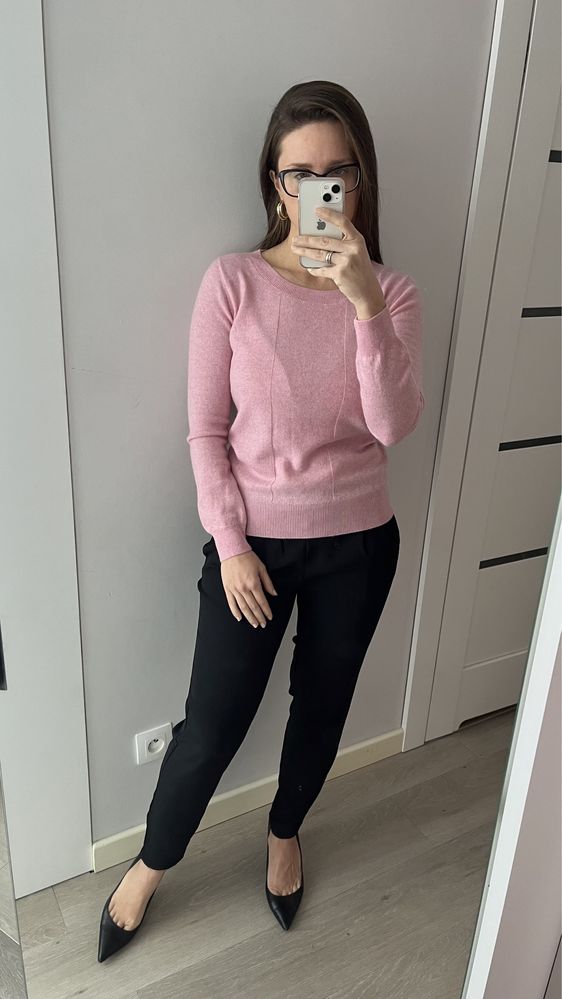 Jackpot knitwear różowy sweter Kaszmir 100% s