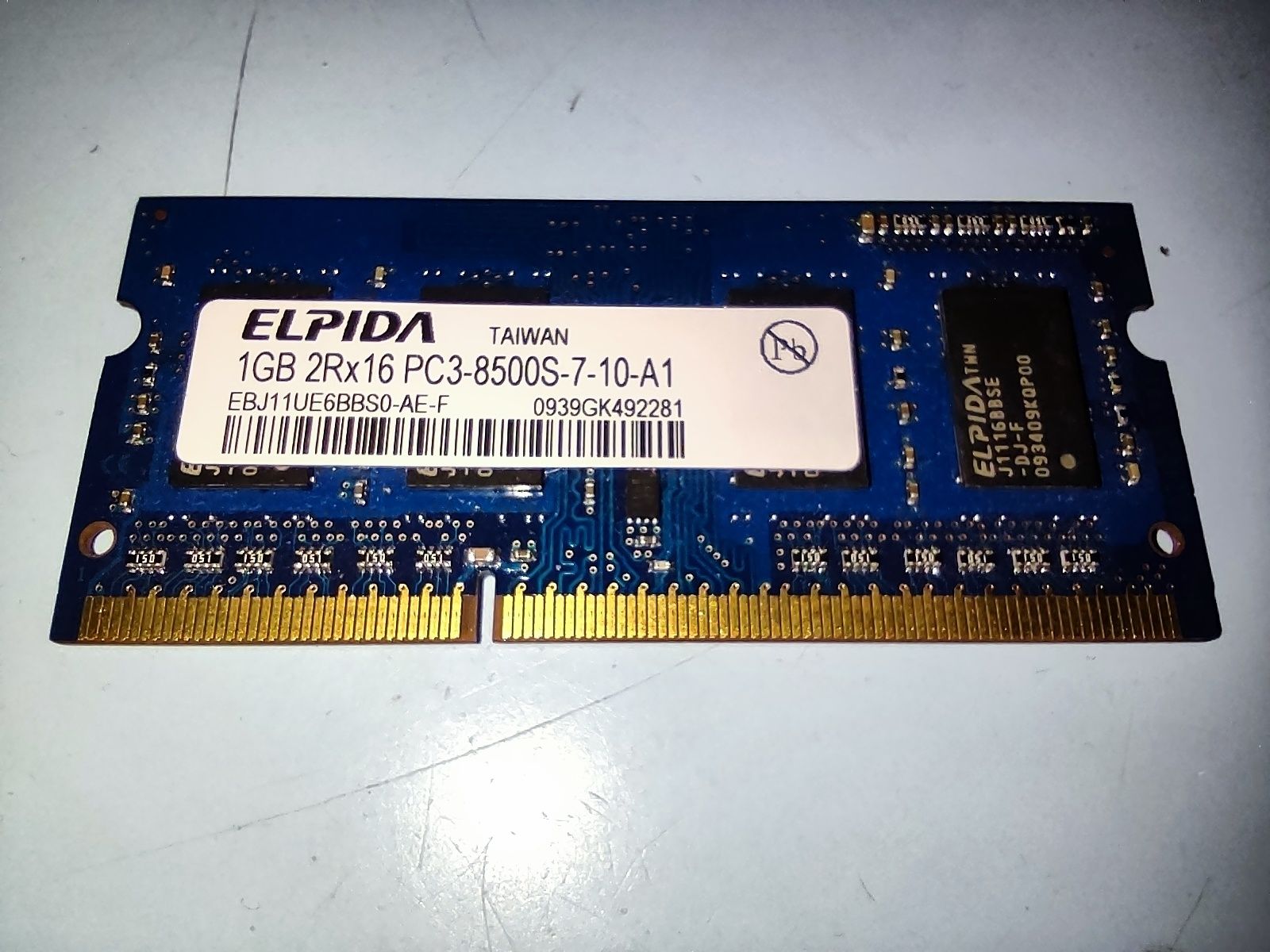 Оперативная память SODIMM для ноутбука Micron DDR3 1Gb
