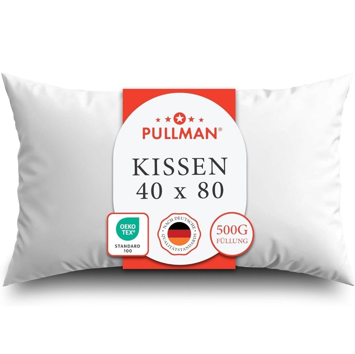Poduszka Pullman na ból karku poliester 500 g Oeko-Tex 100 nowa 40x80