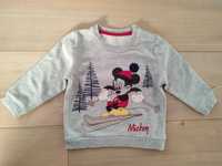 Disney świąteczna bluza myszka Miki Mickey 74-80 / z Mikołajem święta