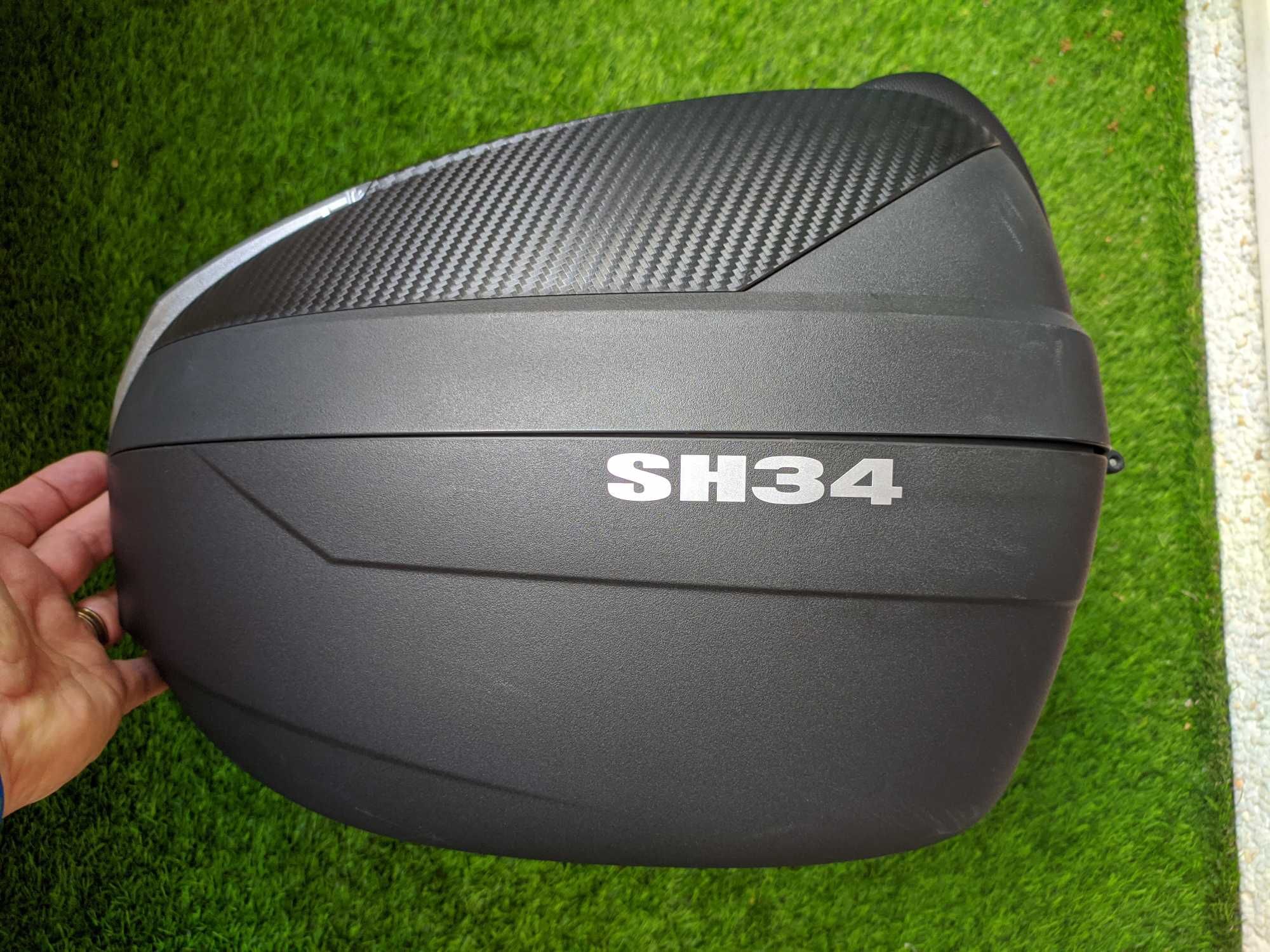 Baú de Moto SHAD SH34 com Forro Personalizado - Quase Novo