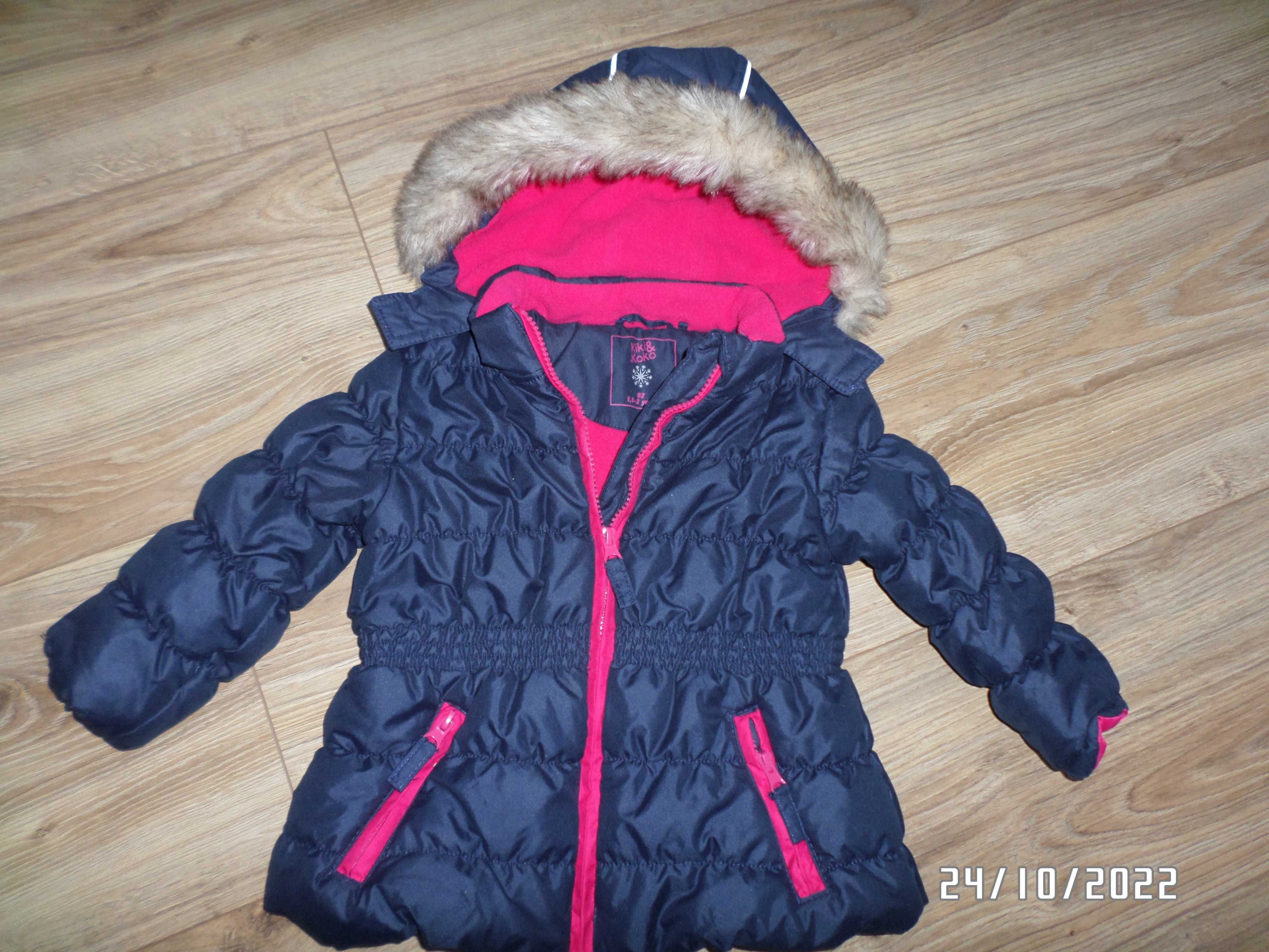 śliczna  kurtka narciarska dla dziewczynki-92cm-KIKI&KOKO