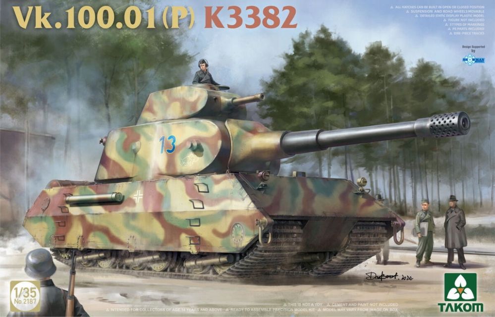 Czołg VK 100.01 (P) K3382 model do sklejania 1:35 Takom 2187