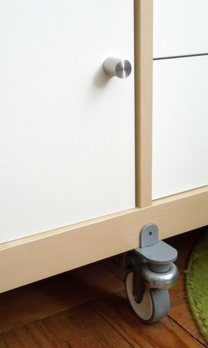 2 suportes com rodas para estante de cubos Ikea Expedit ou Kallax