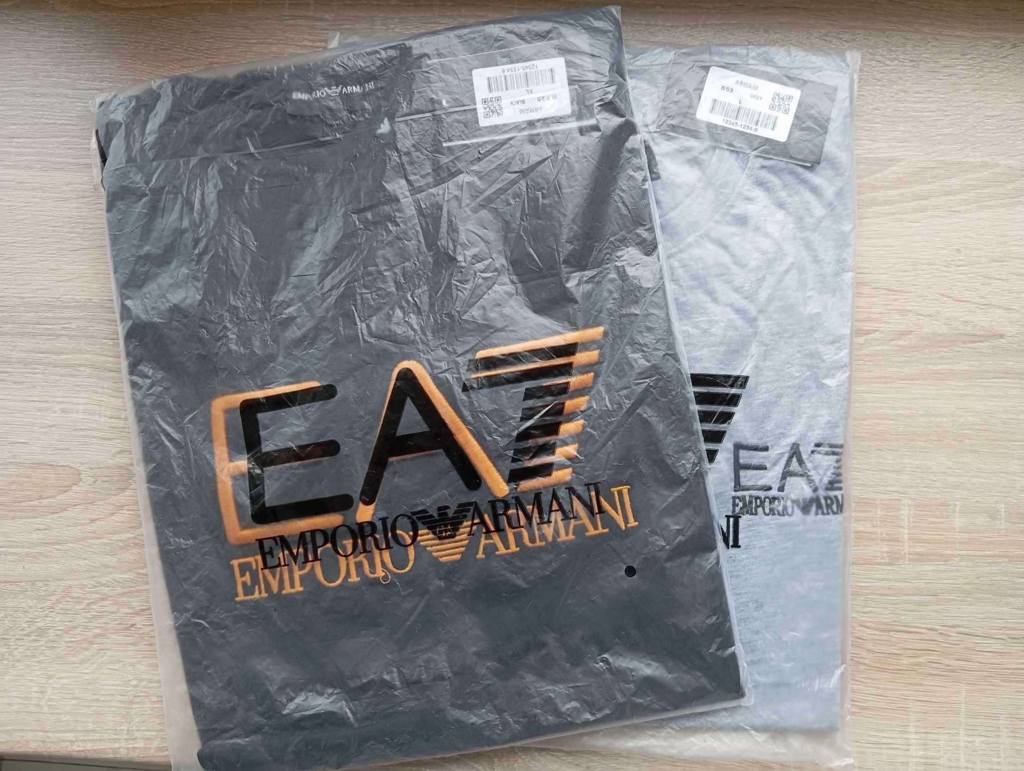 Koszulka Emporio Armani, t-shirt classic, czarna ze złotym XL NOWOŚĆ!