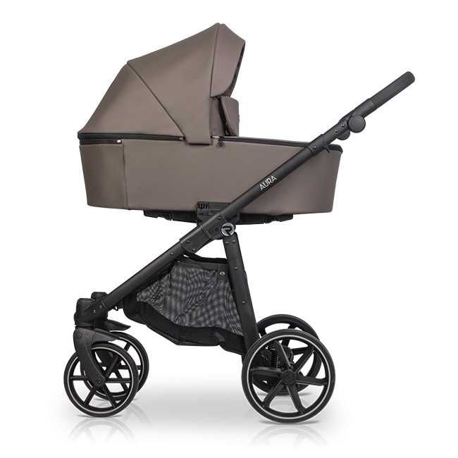Wózek dziecięcy wielofunkcyjny Riko Aura Eco-skóra Lava 2w1/3w1/4w1