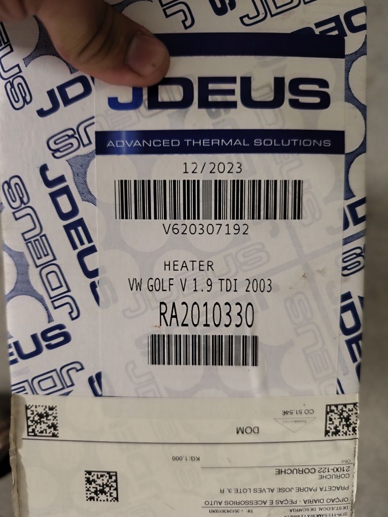 Radiador sofagem VW golf 5/6 tdi