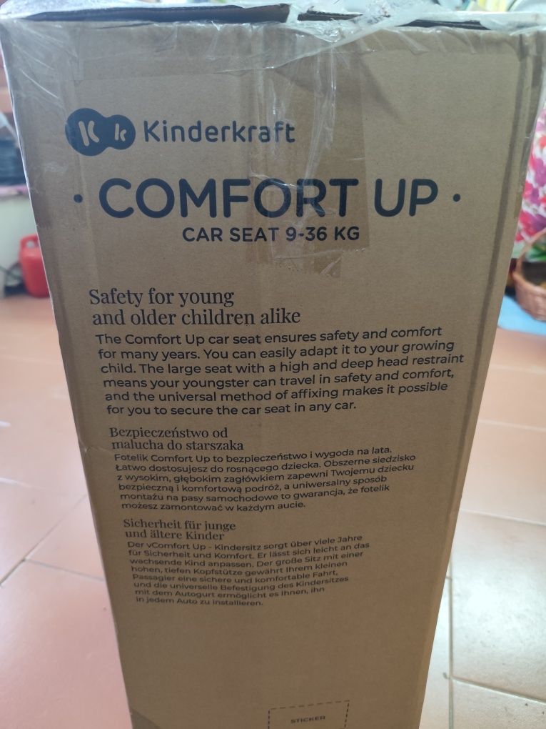 Cadeira auto para bebe Kinderkraft COMFORT UP  (9-36 kg) -ROSA - NOVA