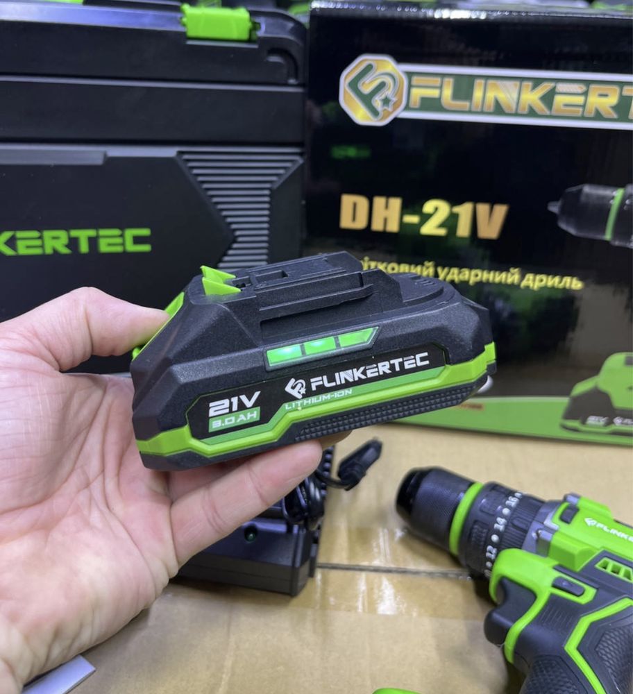 Акумуляторний шуруповерт Flinke DH21V/3ah 2025р. Flinkertec