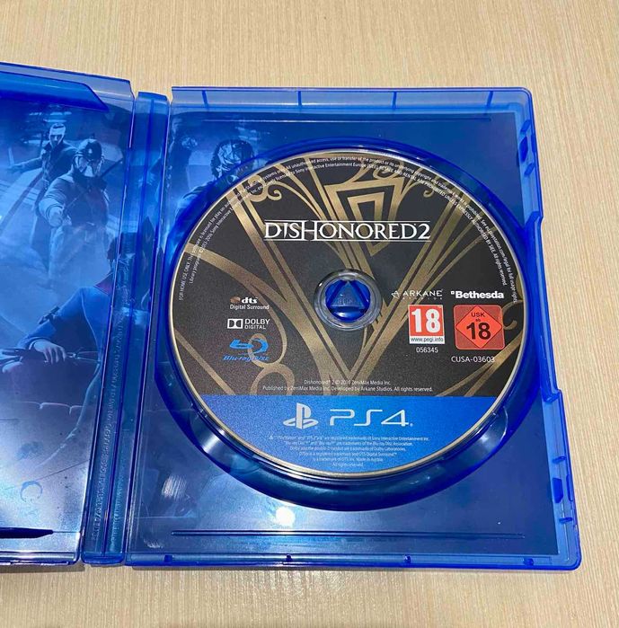 Оригинальный диск игры Dishonored 2 для Play Station 4