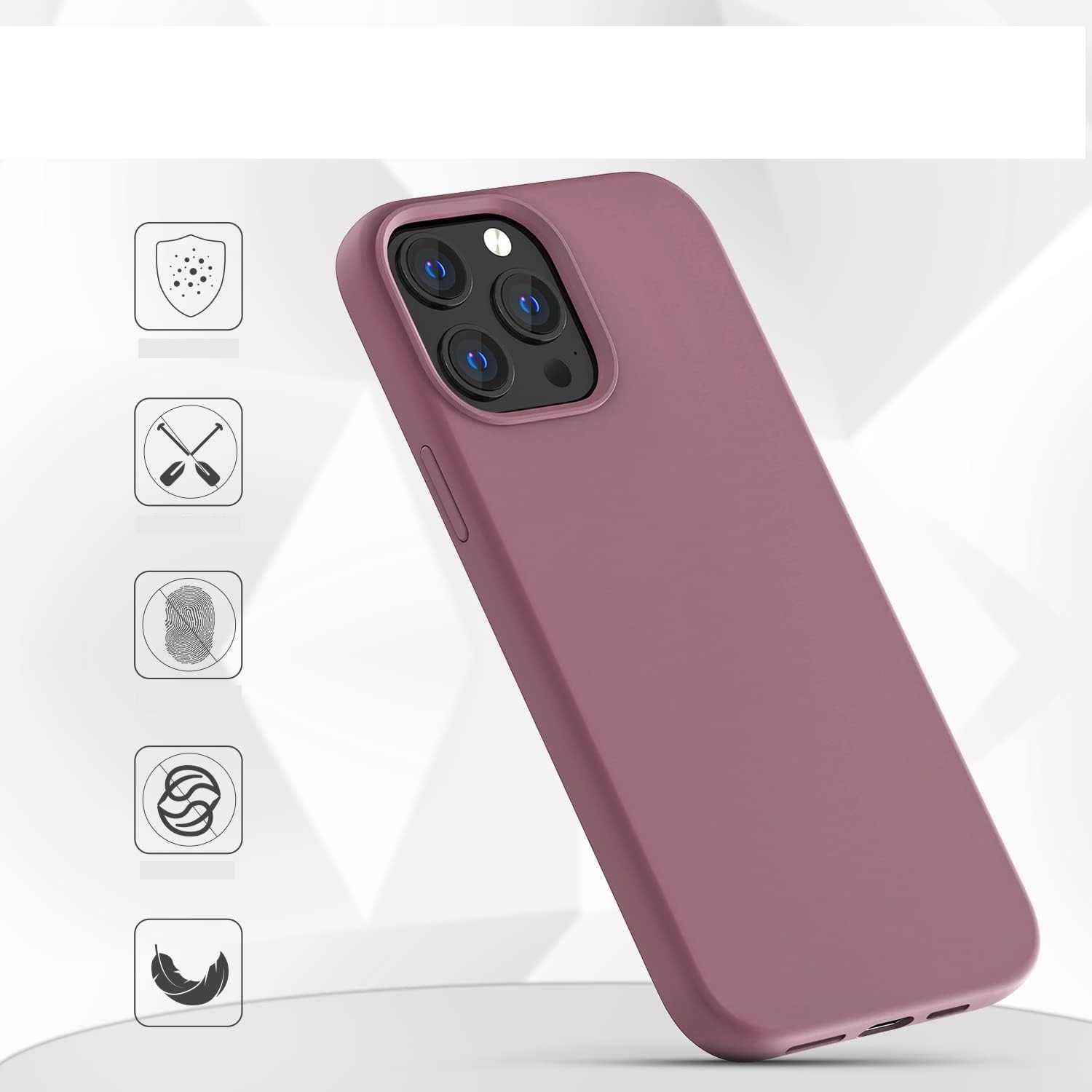 OitiYaa plecki etui case iphone 14 pro max fiolet/róż