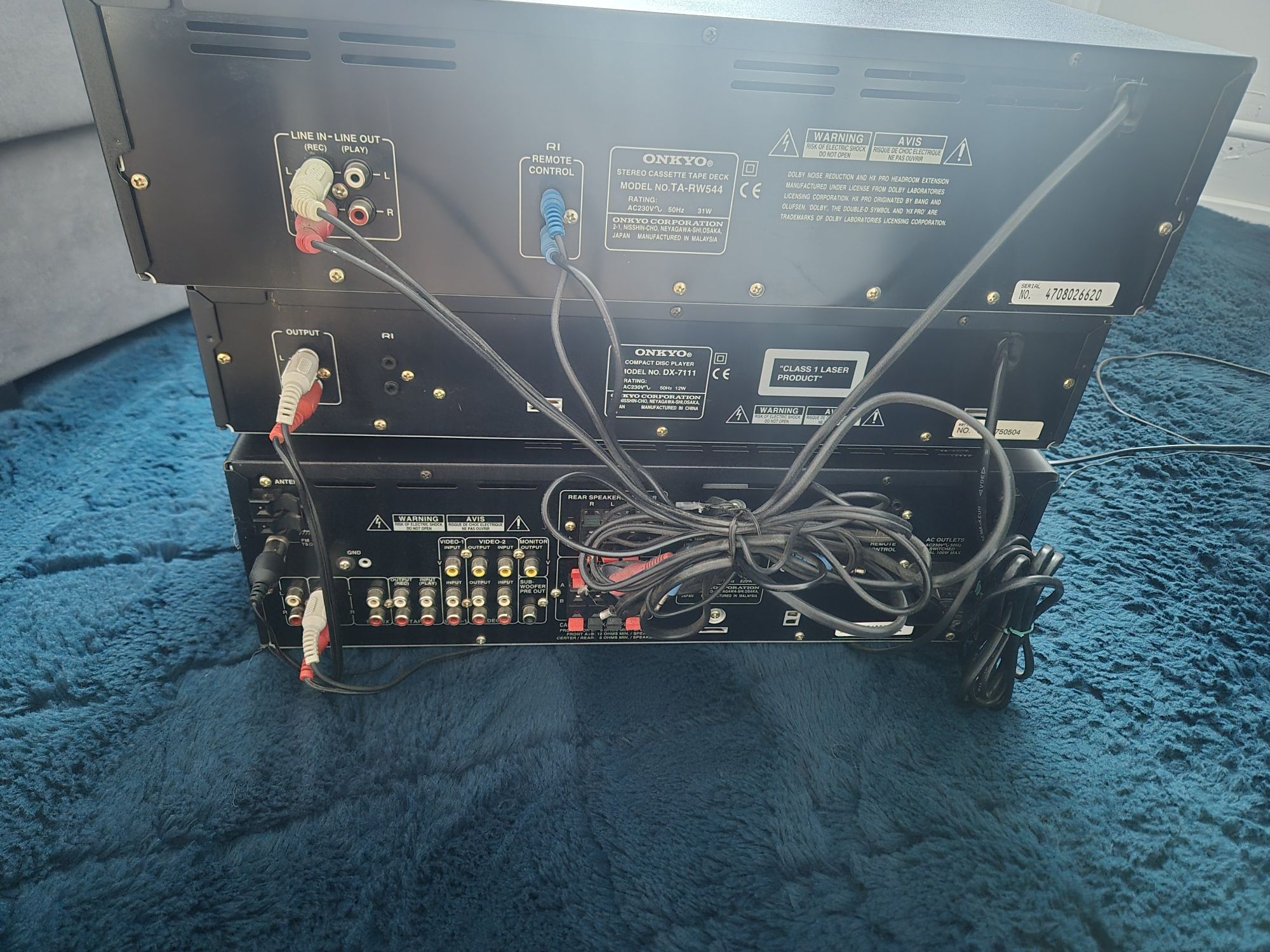 Wieża Onkyo wraz z głośnikami quadral