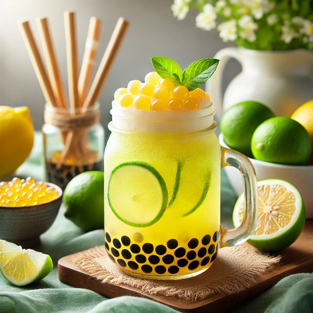 Солодкі кульки Bubble Tea, трубочки, стакани, сиропи, топінги