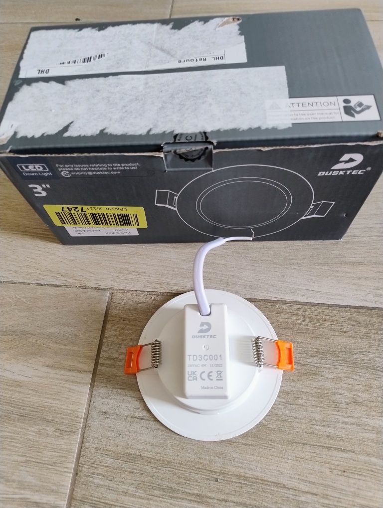 Reflektor wpuszczany LED RGB 6W 230V 4 SZT Dusktec .