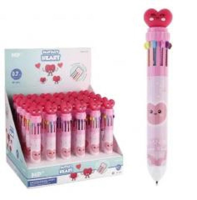 Długopis wielokolorowy Fantasy 10w1 Serce (30szt) MP Main Paper pude