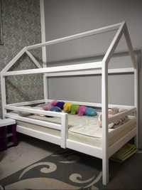 Ліжко будиночок Соня білий колір 80х190см з дерева.Борти в комплекті