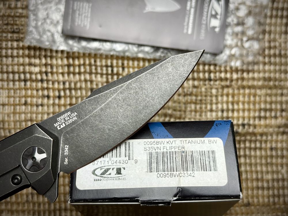 Нож Zero Tolerance 0095BW Titanium CPM-S35VN Exclusive