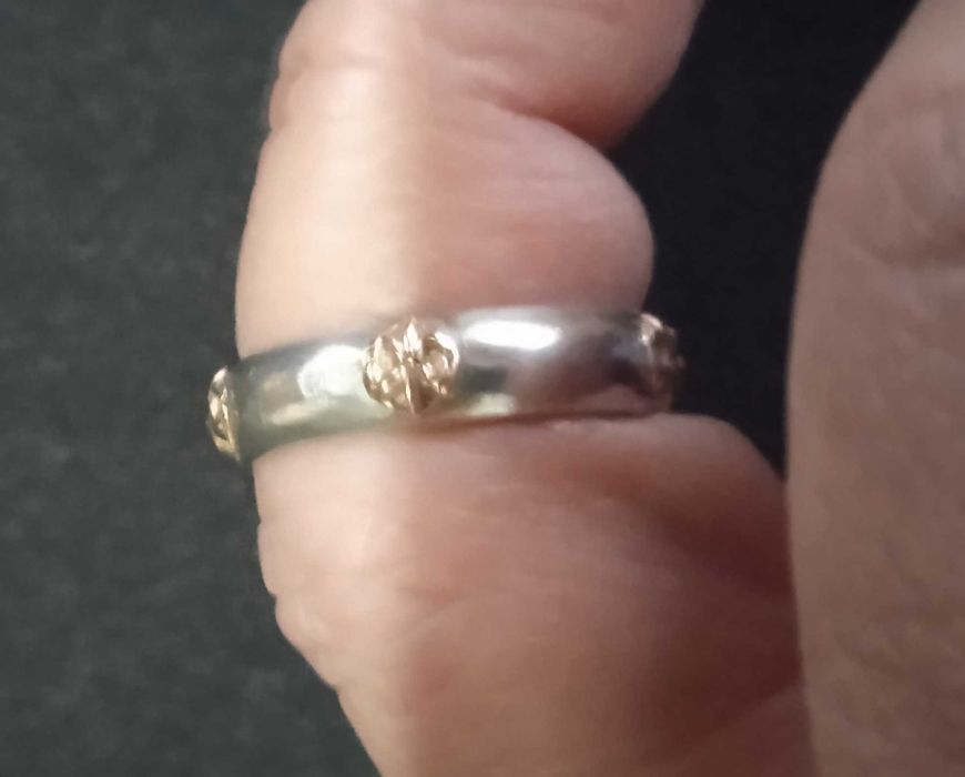 Aliança ouro e prata T19, anos 60