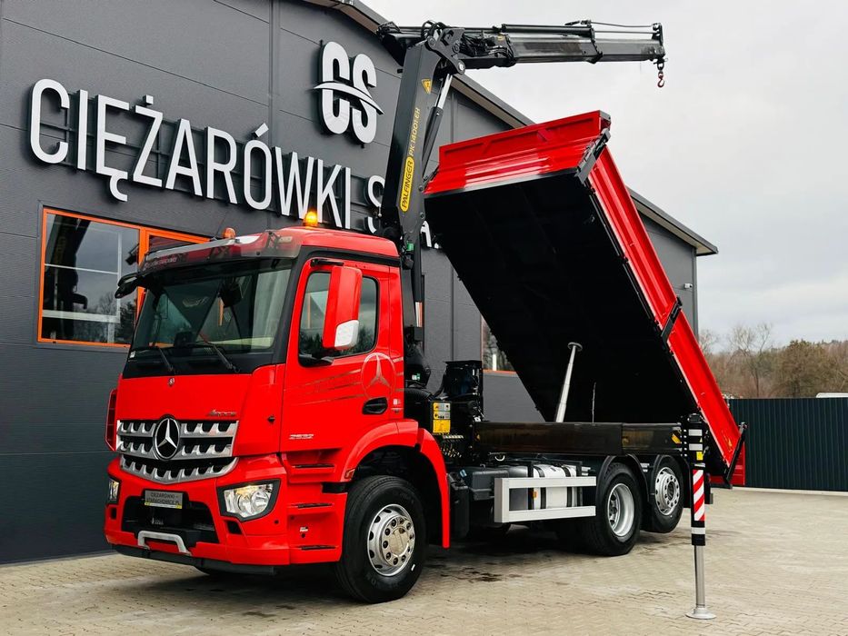 Mercedes-Benz AROCS 2532 // E6 // wywrotka 3-Stronna + PALFINGER PK 14001-EH // 6x2 6x4 HDS żuraw kran crane kiper kipper // Actros Antos  AROCS 2532 // E6 // wywrotka 3-Stronna + PALFINGER PK 14001-EH // 6x2