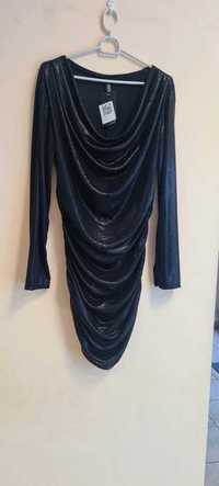 Sukienka czarna połysk rozmiar uniwersalny
