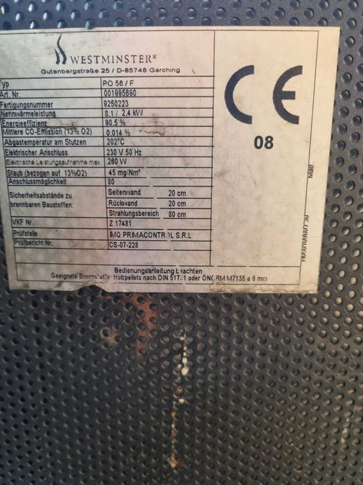 Piec na pellet pelet piecyk kominek peleciak peletowy 8kw PILOT duży