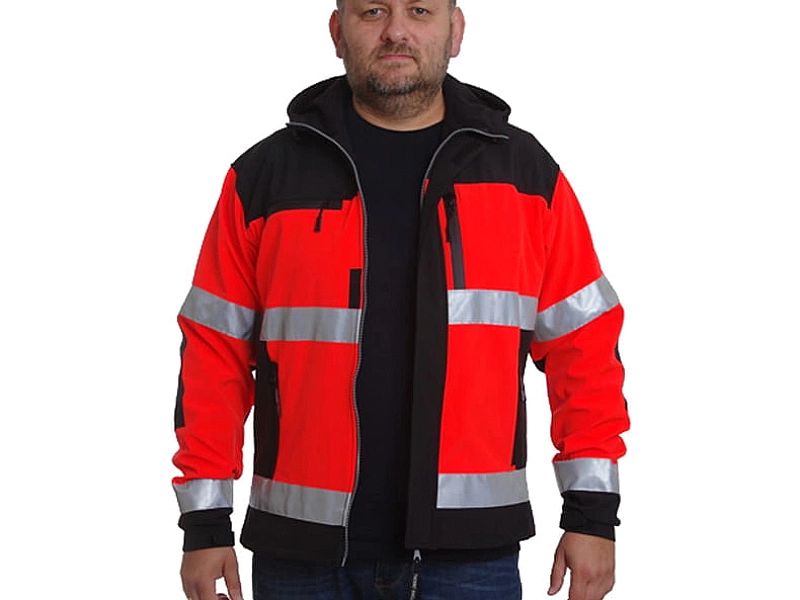 Kurtka ratownicza Softshell Basic Fluo North-Wind z odblaskowymi nadru