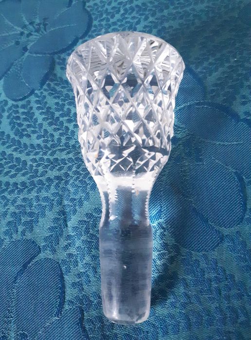 piękny duży korek kryształowy do karafki