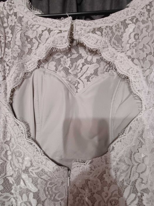 Сукня вечірня-сірий гіпюр