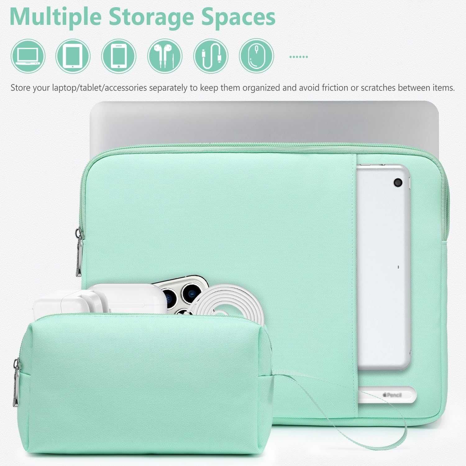 HYZUO torba na laptopa 13,3'-14 +organizer HP Dell Macbook Pro 14