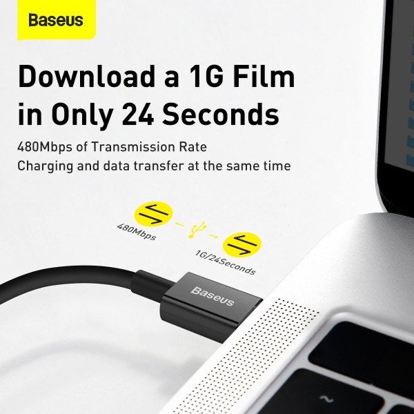 Кабель Baseus с чипом Type-C to iPhone PD20W / 100см Быстрая Зарядка