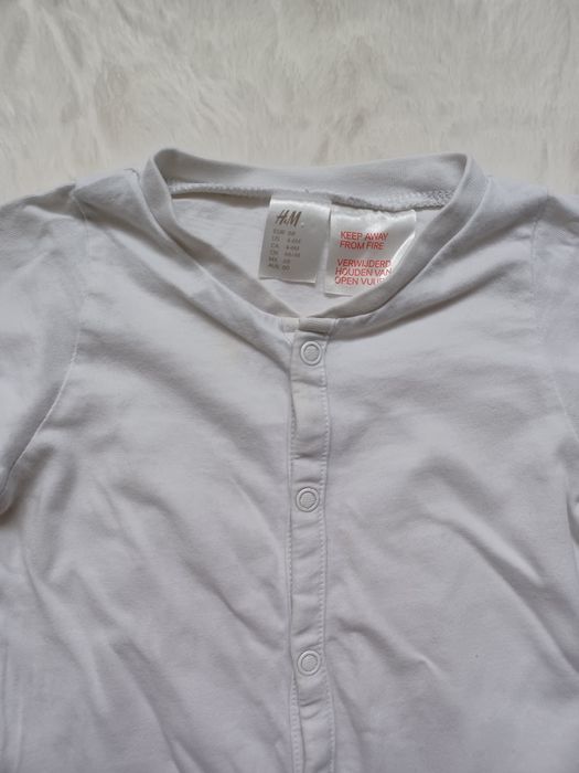 Piżama pajac niemowlęcy biały H&M 68