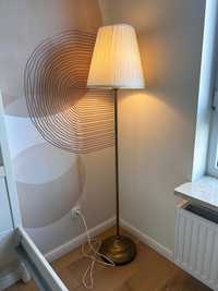 Lampa stojąca złota, biały abażur IKEA