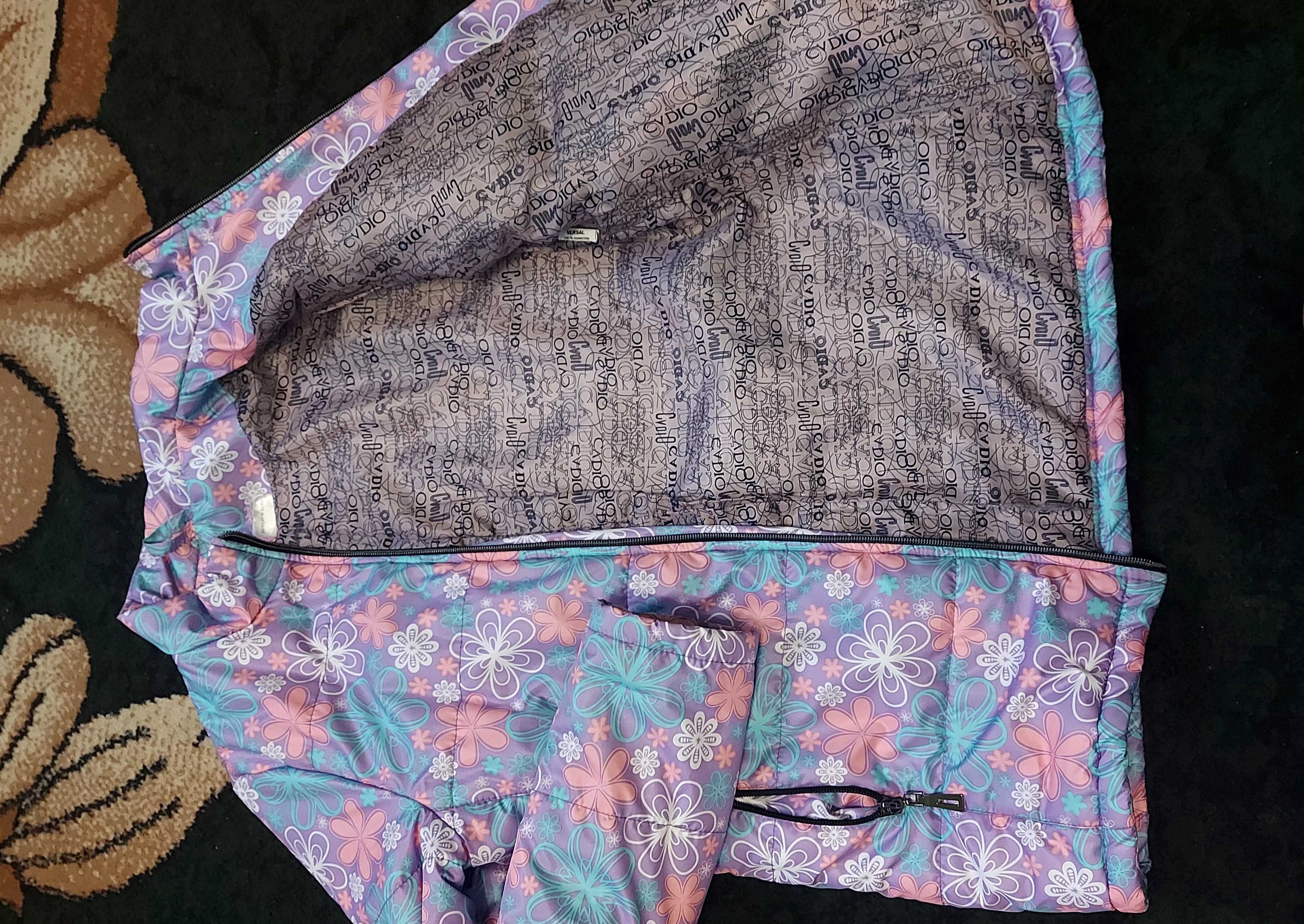 Осіння дівчача куртка, різнокольорова, розмір 152