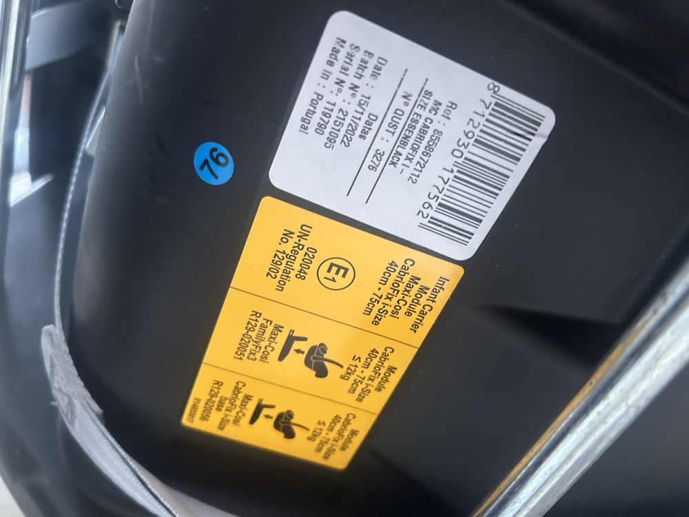Fotelik maxi cosi cabrio-fix i-size 0-13 kg j nowy