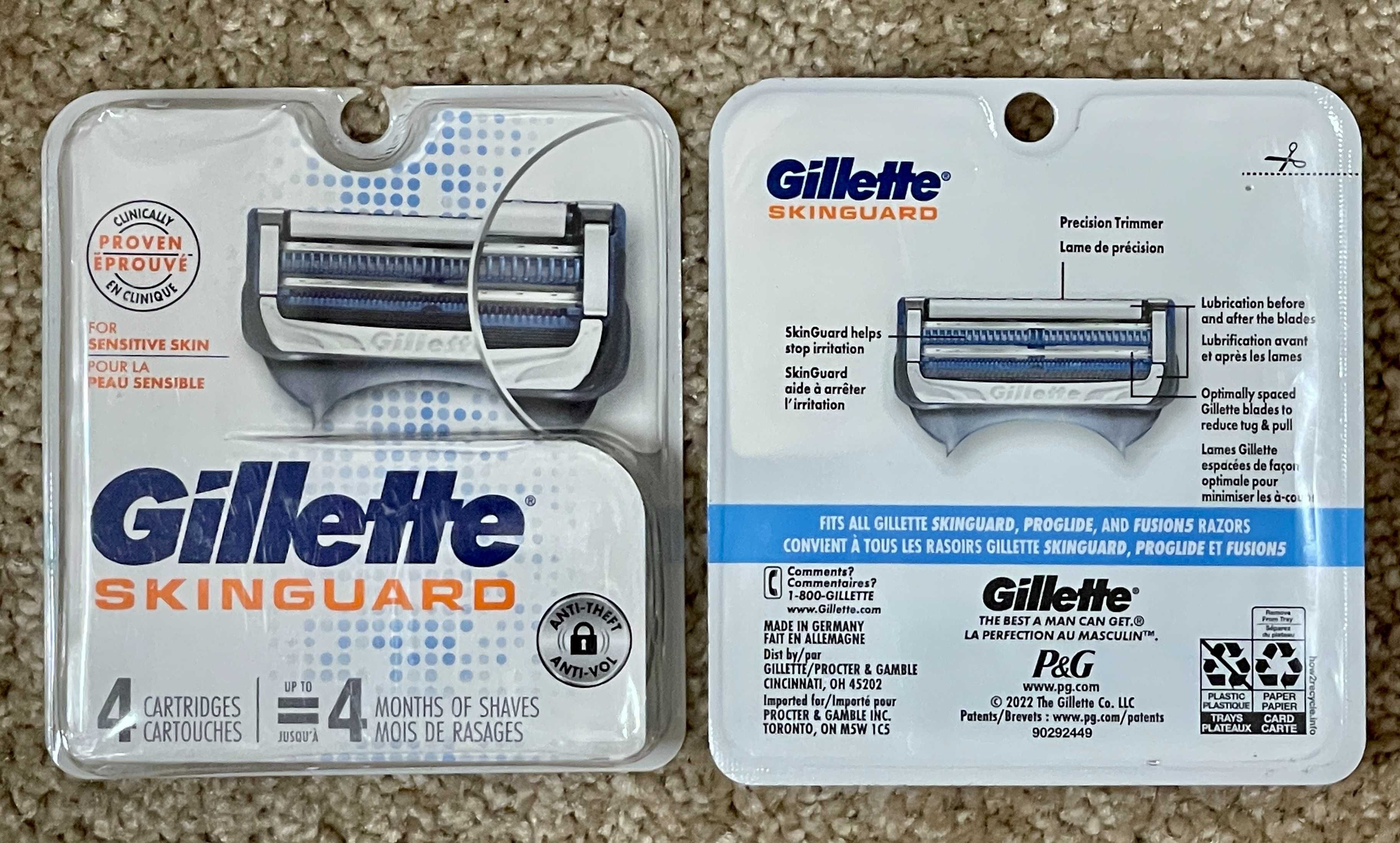 Оригинал США Gillette Fusion PROGLIDE PROSHIELD Chill лезвия Skinguard