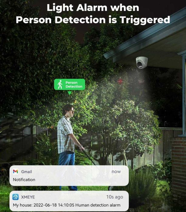 Система відеонагляду у приміщення IP H.View 8МП 4K Ai зі штучним інт