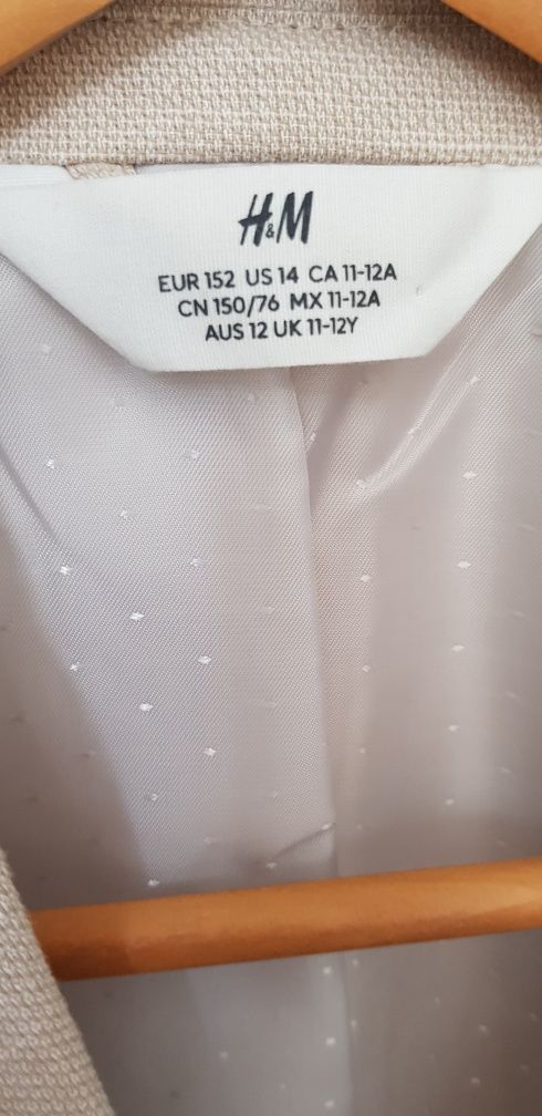 Marynarka H&M w strukturalny splot r. 152